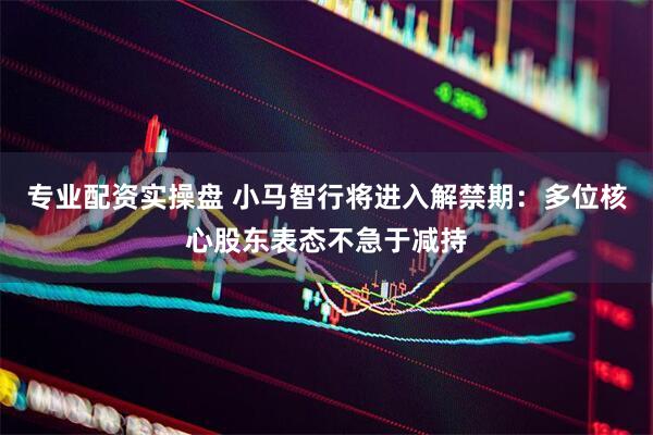 专业配资实操盘 小马智行将进入解禁期：多位核心股东表态不急于减持